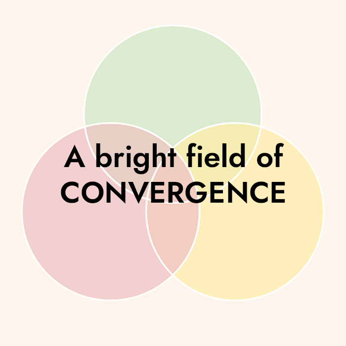 Venn diagram text says "A Bright Field of Convergence"